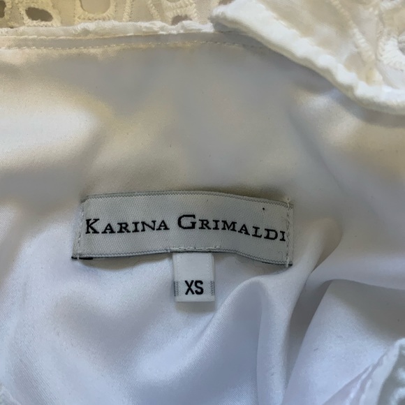 Karina Grimaldi Revolve White Eyelet Romper sz XS EUC - Picture 7 of 8